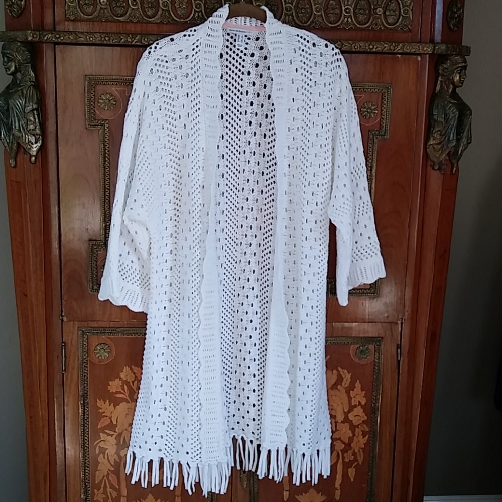 1103 Issac Mizrahi Live Open Front Cardigan